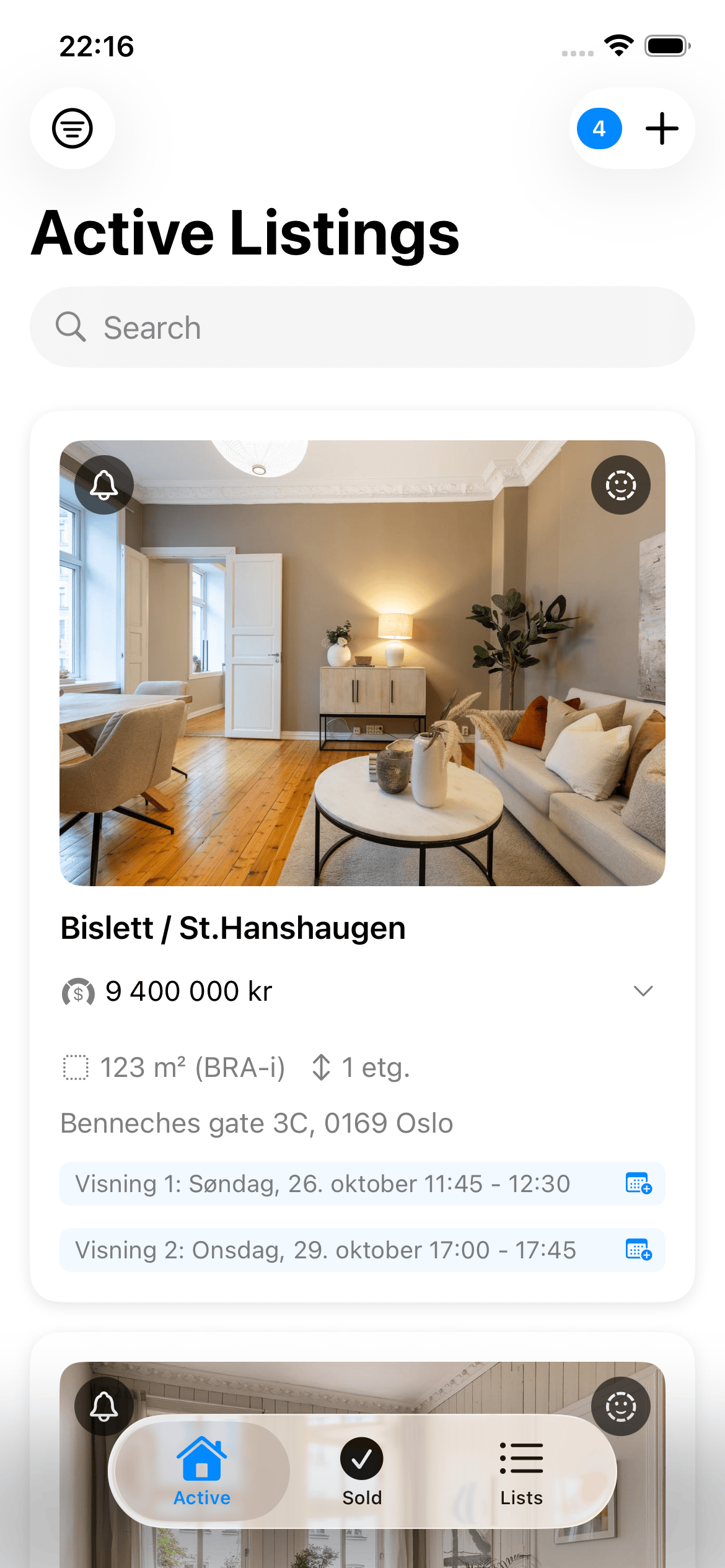 BoligTracker App Screenshot